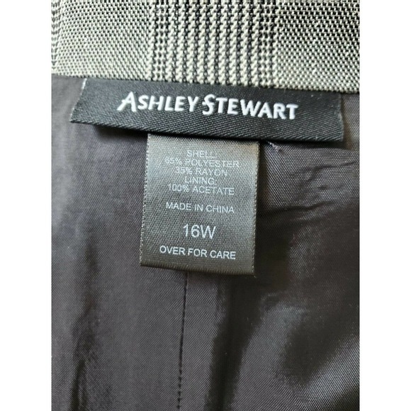 Ashley Stewart Women's Gray Polyester Long Sleeve Four Button Blazer Size 16 - Picture 9 of 11